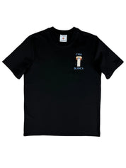 Tee-shirt Casablanca Black Colonne – t-shirt noir en coton premium avec motif colonne sérigraphié , vue de face