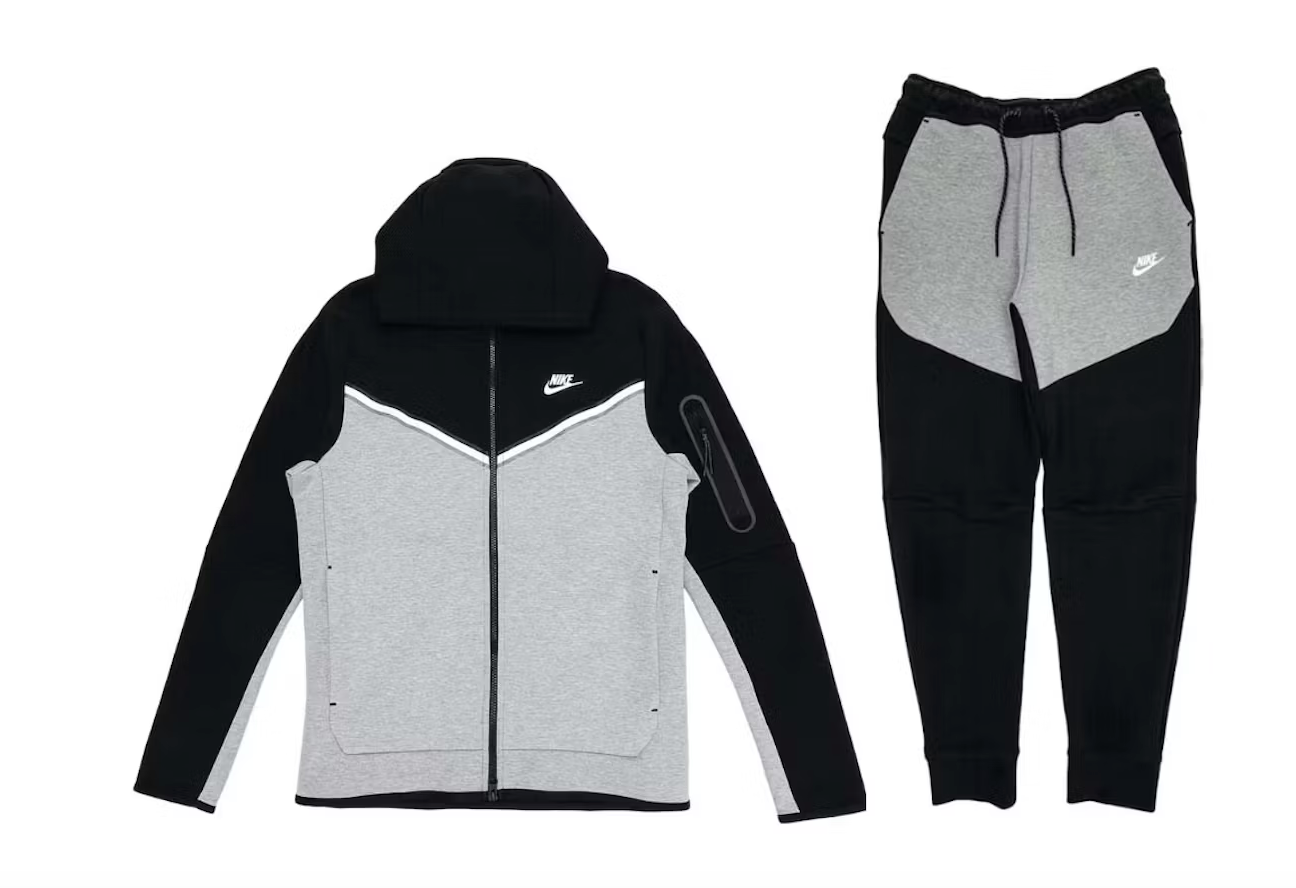 Nike Sportswear Tech Fleece Full Zip Hoodie Joggers Set Black