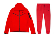 Nike Sportswear Tech Fleece Full Zip Hoodie & Joggers Set University Red