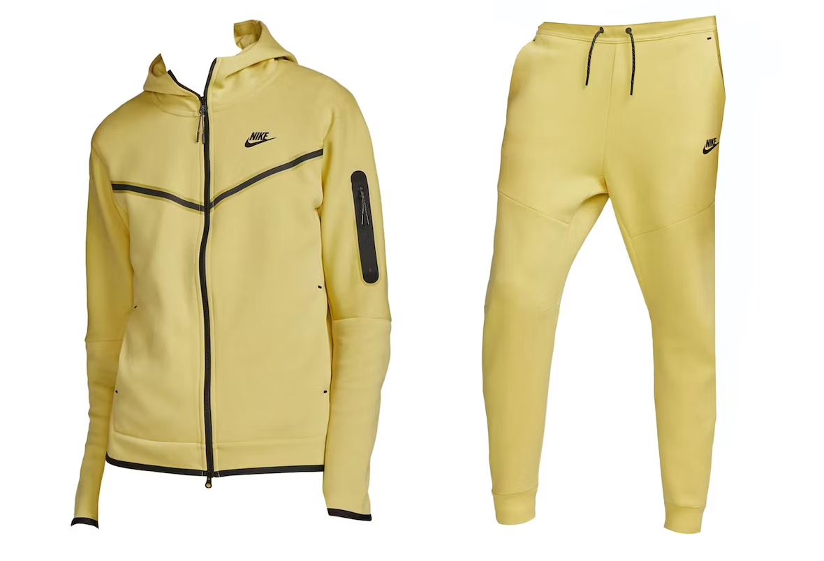 Nike Sportswear Tech Fleece Hoodie & Joggers Set Saturn Gold