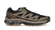 Salomon XT-6 Black Portabella – sneakers trail et lifestyle en mesh noir avec semelle Contagrip , vue de face