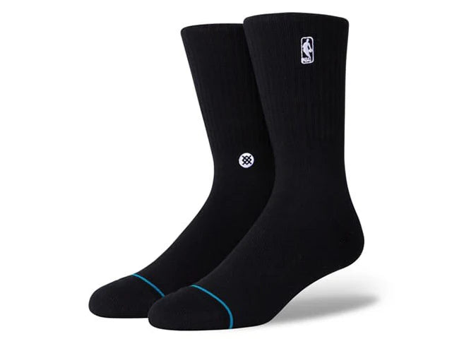 Stance NBA Logoman ST QTR Noir – chaussettes NBA courtes en coton premium avec logo officiel, vue de coter