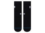 Stance NBA Logoman ST QTR Noir – chaussettes NBA courtes en coton premium avec logo officiel , vue de face