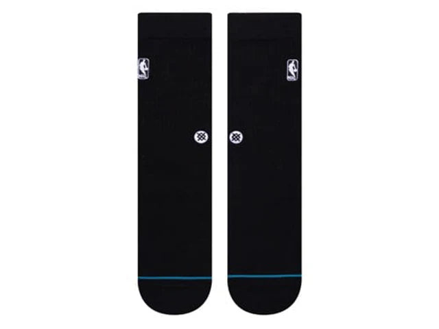 Stance NBA Logoman ST QTR Noir – chaussettes NBA courtes en coton premium avec logo officiel , vue de face