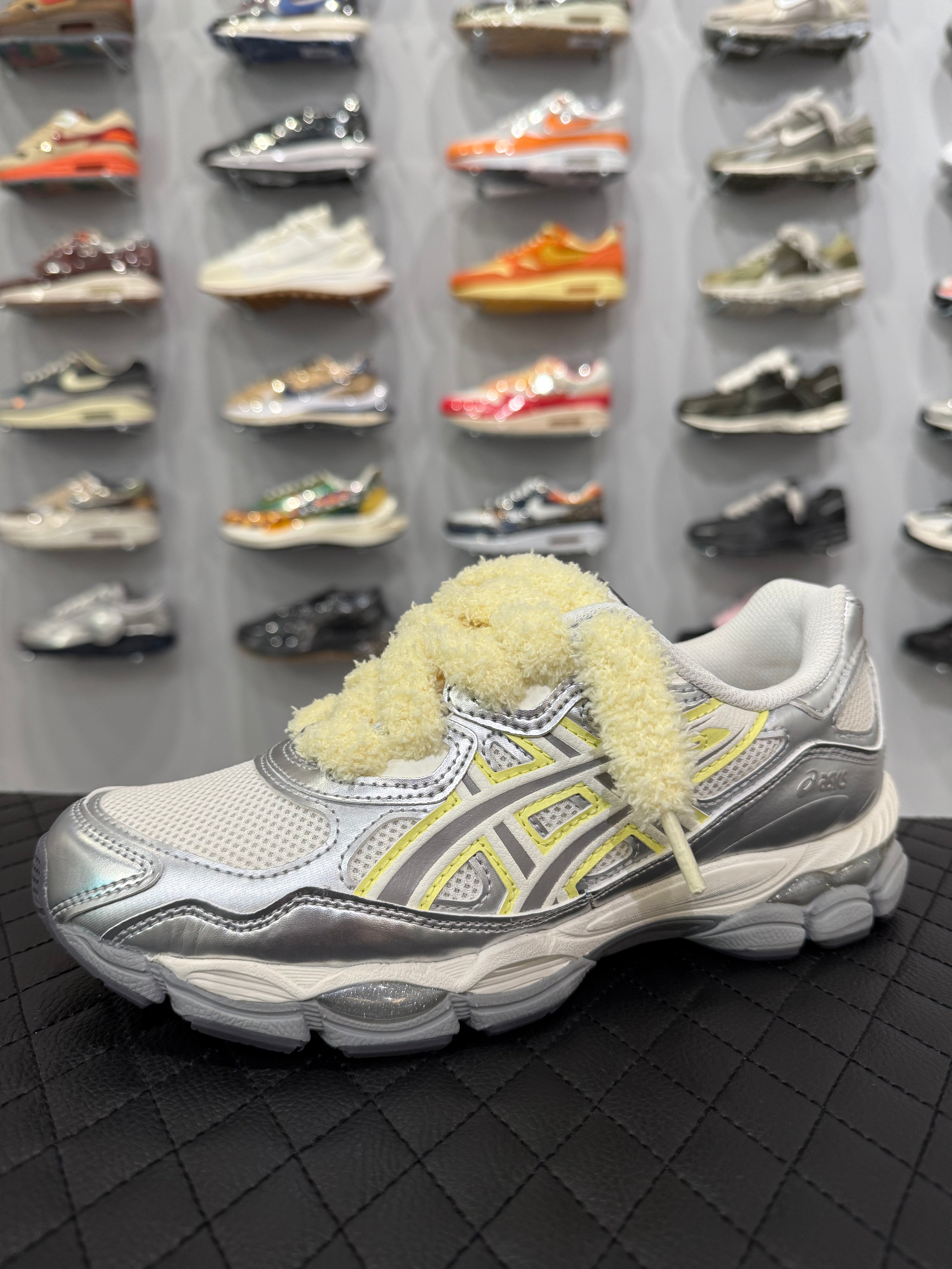 Lacets Fluffy pour personnaliser vos chaussures – style streetwear, jaune