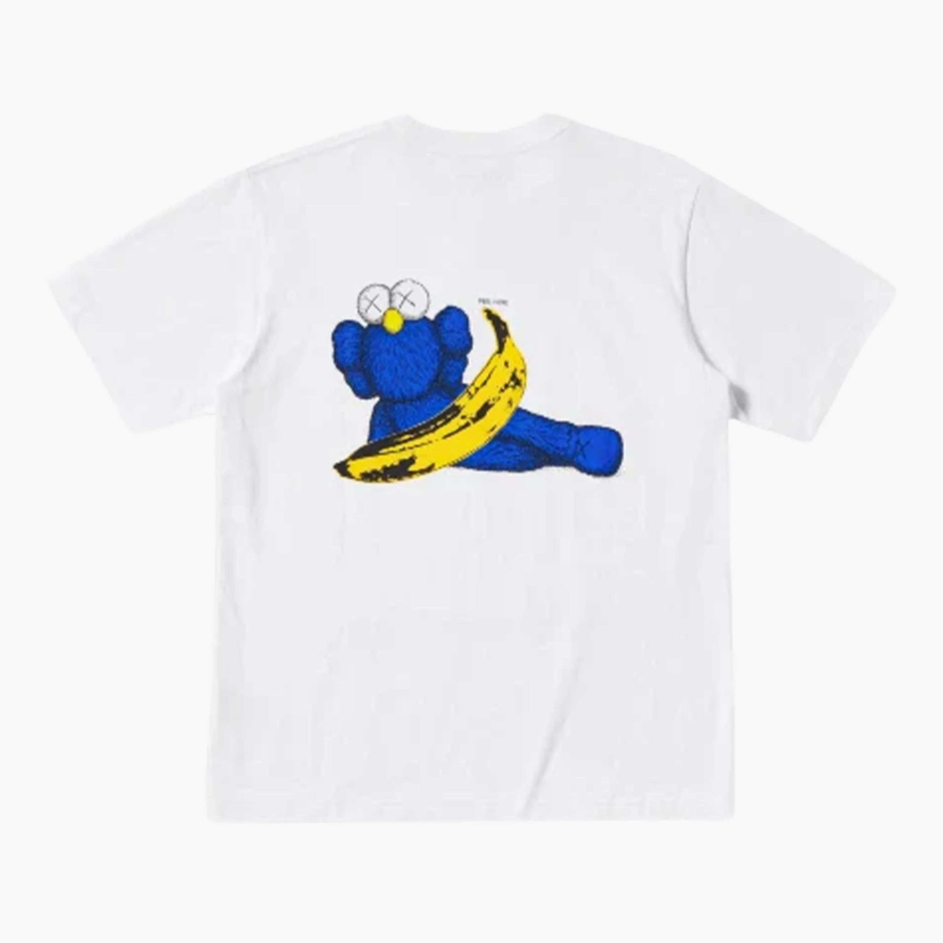 Tee-shirt UNIQLO x KAWS Banana – t-shirt blanc en coton avec imprimé banane graphique signé KAWS, vue de dos