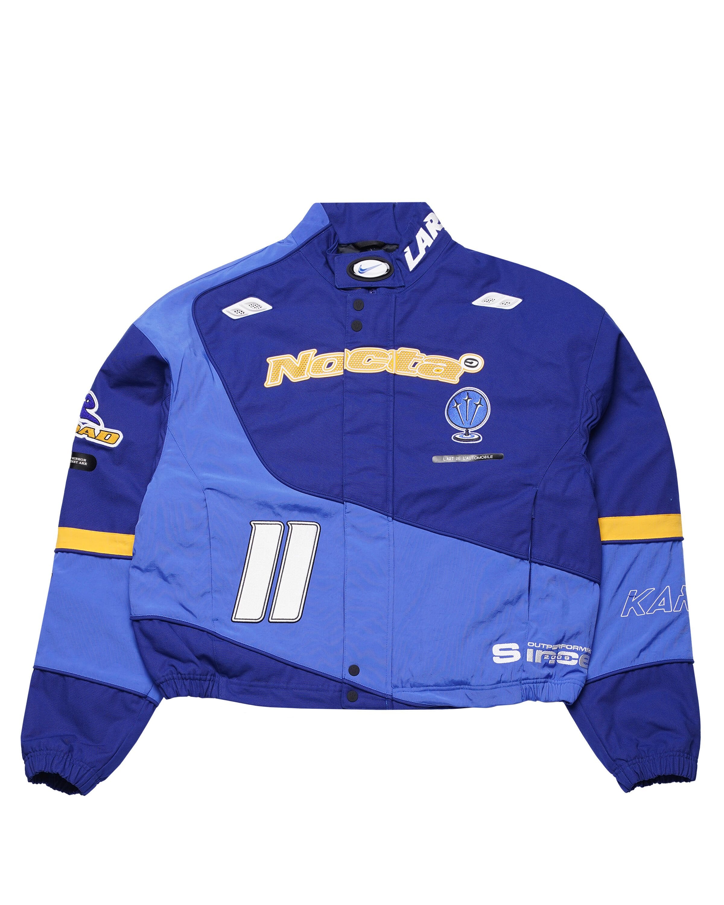Nike x NOCTA L’Art Racing Jacket Deep Royal Blue Racer Blue Phantom – veste streetwear premium, vue avant