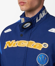 Nike x NOCTA L’Art Racing Jacket Deep Royal Blue Racer Blue Phantom – veste streetwear premium, vue zoomer