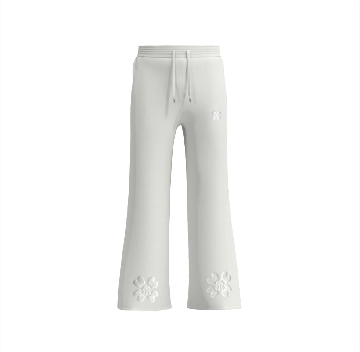 Pantalon Torom White – pantalon blanc en coton premium au style streetwear moderne et minimaliste , VUE DE FACE
