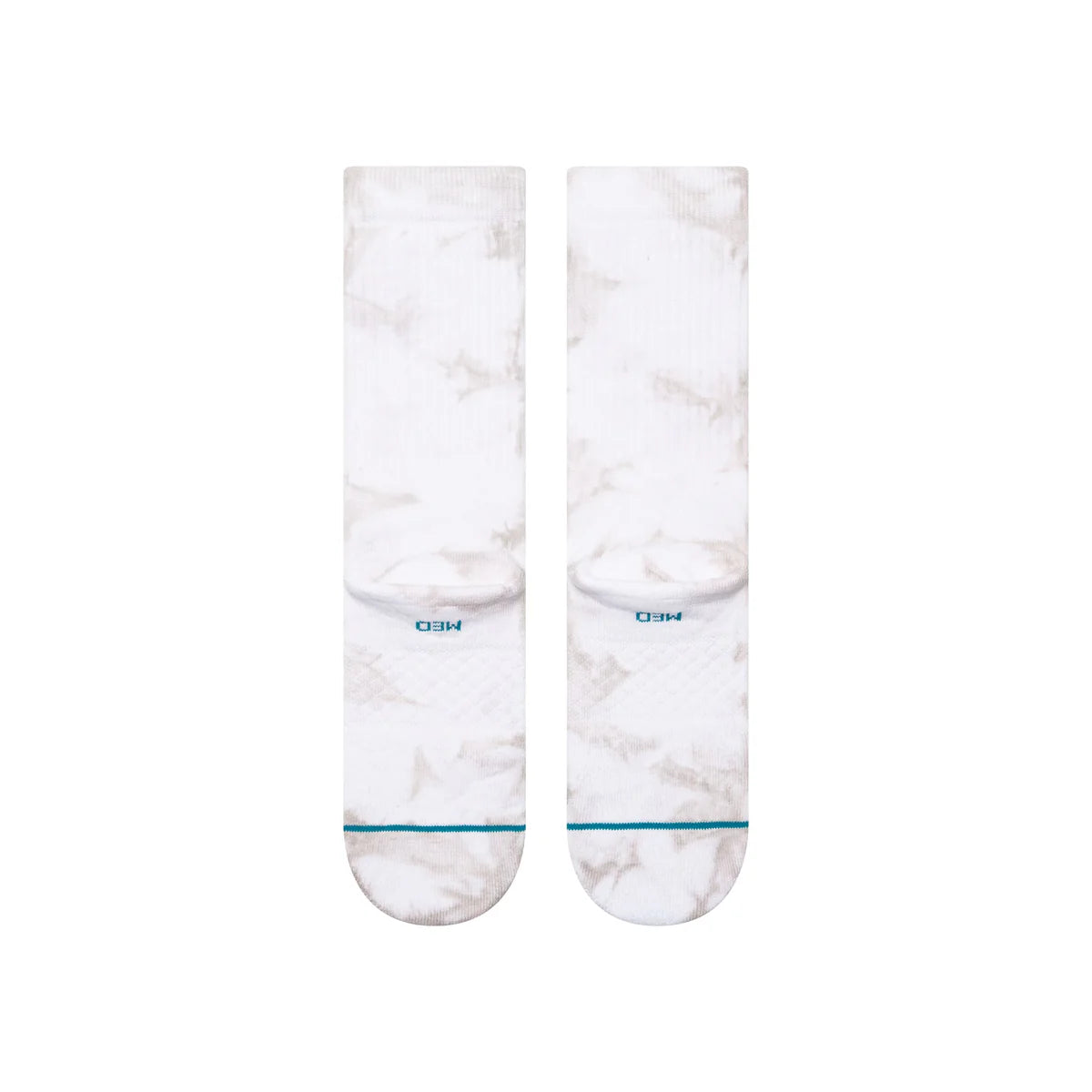 Paire de chaussette blanche à motif de "storm trooper" de la saga "Star Wars" de couleur grise. La paire de chaussette est vue de derrière