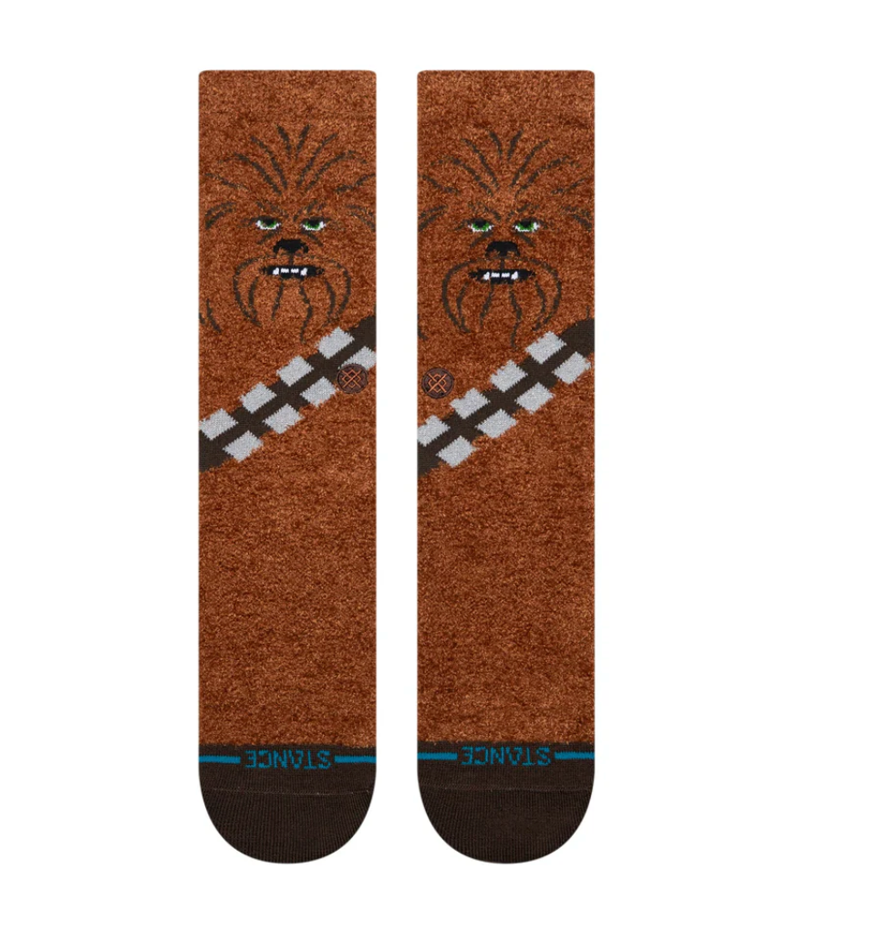Stance Chewie Crew – chaussettes Star Wars en coton premium avec design inspiré de Chewbacca, coupe mi-mollet , vue de face