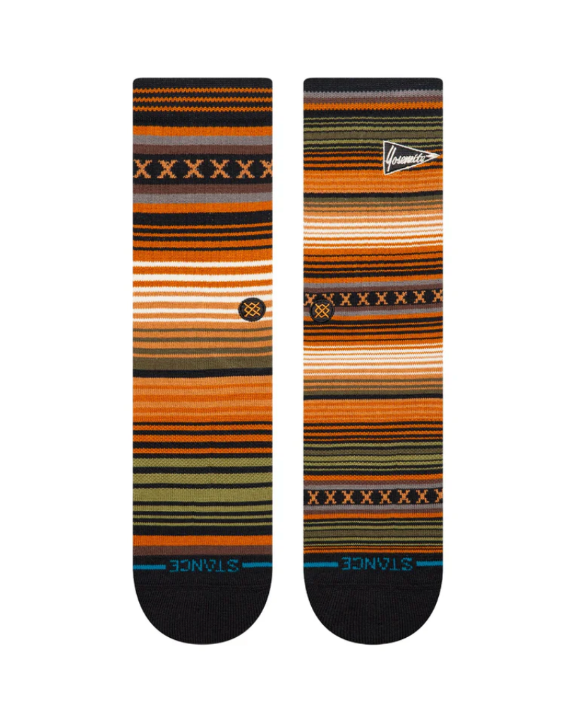 Stance Curren Park Crew – chaussettes crew en coton premium au design minimaliste et confort renforcé , vue de face