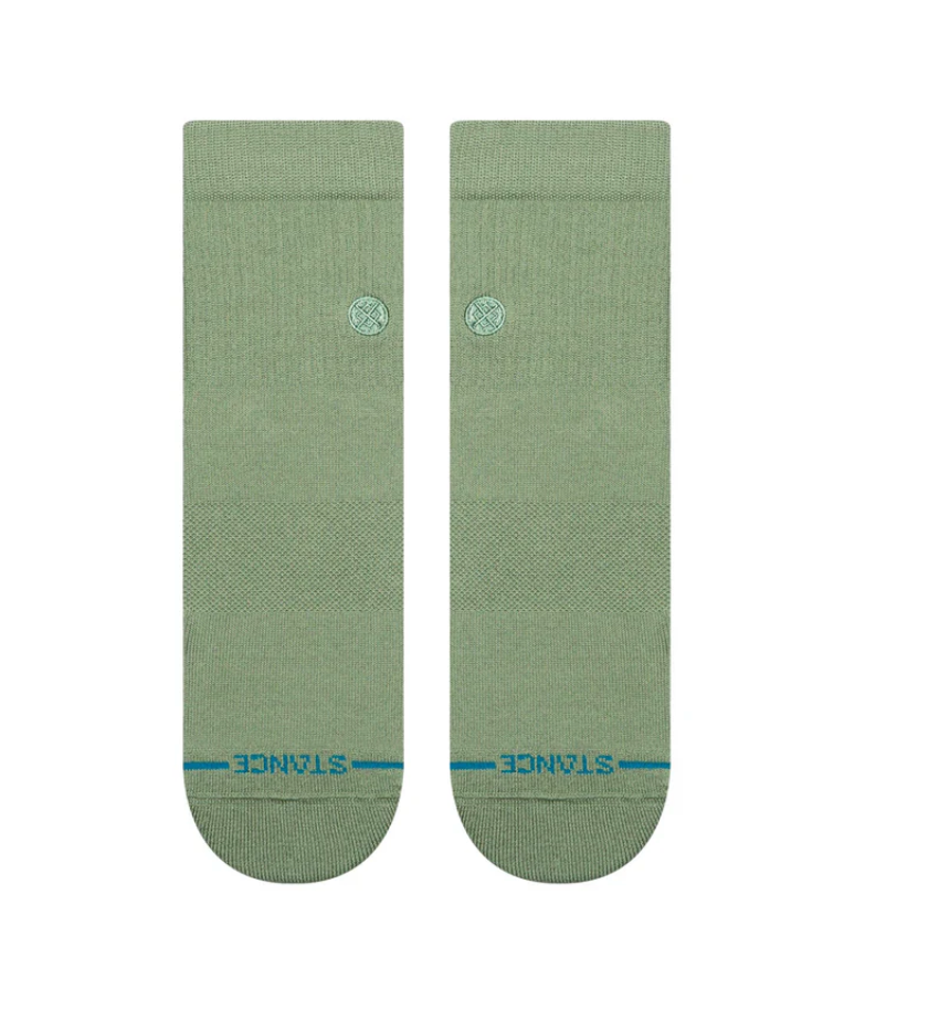 Stance Icon 1 Pack – chaussettes crew en coton premium avec logo Icon discret, 1 paire par pack , vue de face