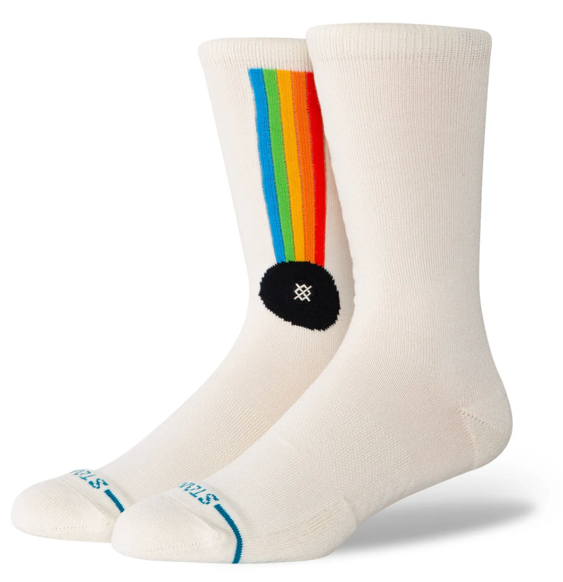 Stance Aperture Crew – chaussettes crew en coton premium avec design graphique moderne et confort renforcé, vue de coter