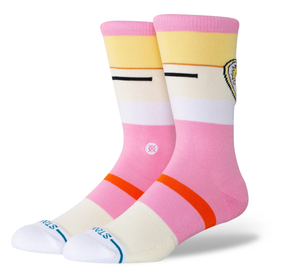 Stance Zion NP Crew – chaussettes mi-mollet en coton premium inspirées des couleurs et paysages du Zion National Park , vue de coter