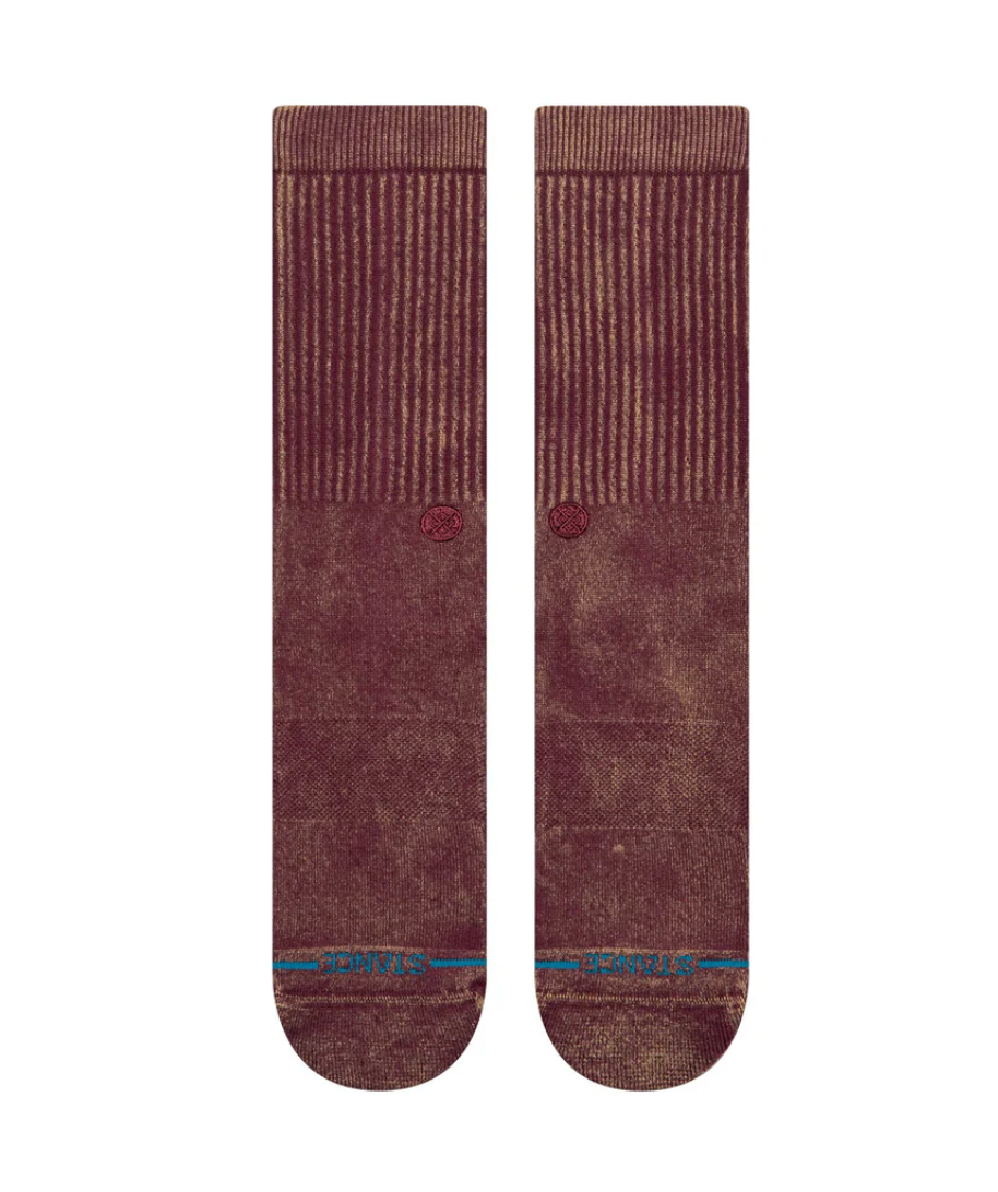 Stance Icon Dyed Crew – chaussettes mi-mollet en coton premium avec effet tie-dye et logo Icon, vue de face