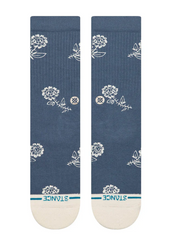 Stance Petite Bloom – chaussettes mi-mollet en coton premium avec motifs floraux et logo Icon , vue de face