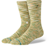 Stance Interstellar Crew – chaussettes mi-mollet coton premium au design cosmique et logo Stance, vue de coter