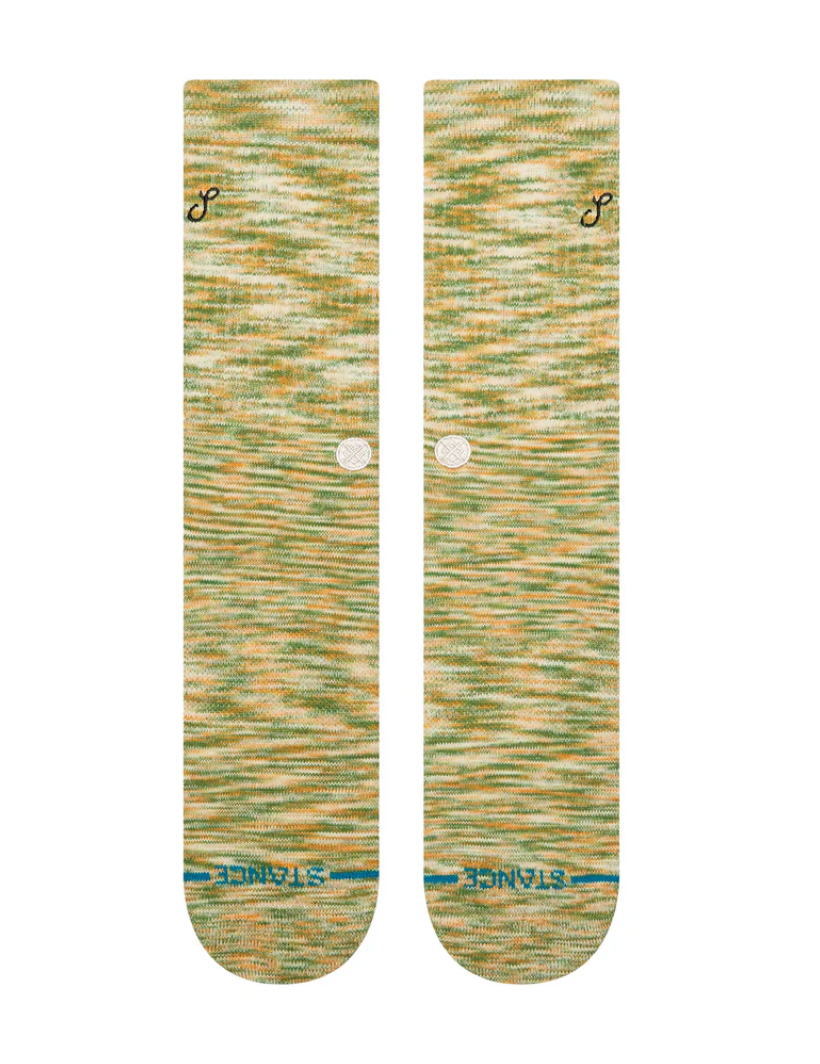 Stance Interstellar Crew – chaussettes mi-mollet coton premium au design cosmique et logo Stance, vue de face