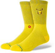 Stance Pikachu Crew – chaussettes Pokémon mi-mollet avec design Pikachu électrique et confort premium, vue de coter