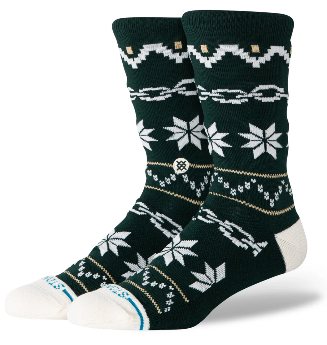Stance Break The Seasons Crew – chaussettes mi-mollet coton premium au design graphique inspiré des saisons, vue de coter
