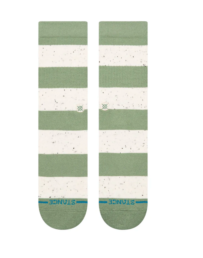 Stance Women Nep Stripe Crew – chaussettes femme en coton premium à rayures texturées, coupe mi-mollet, vue de face