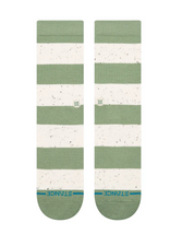 Stance Women Nep Stripe Crew – chaussettes femme en coton premium à rayures texturées, coupe mi-mollet, vue de face