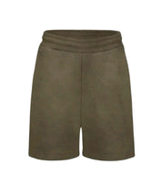 Short On The Ket Vert – short en coton premium vert uni avec cordon de serrage, vu de face