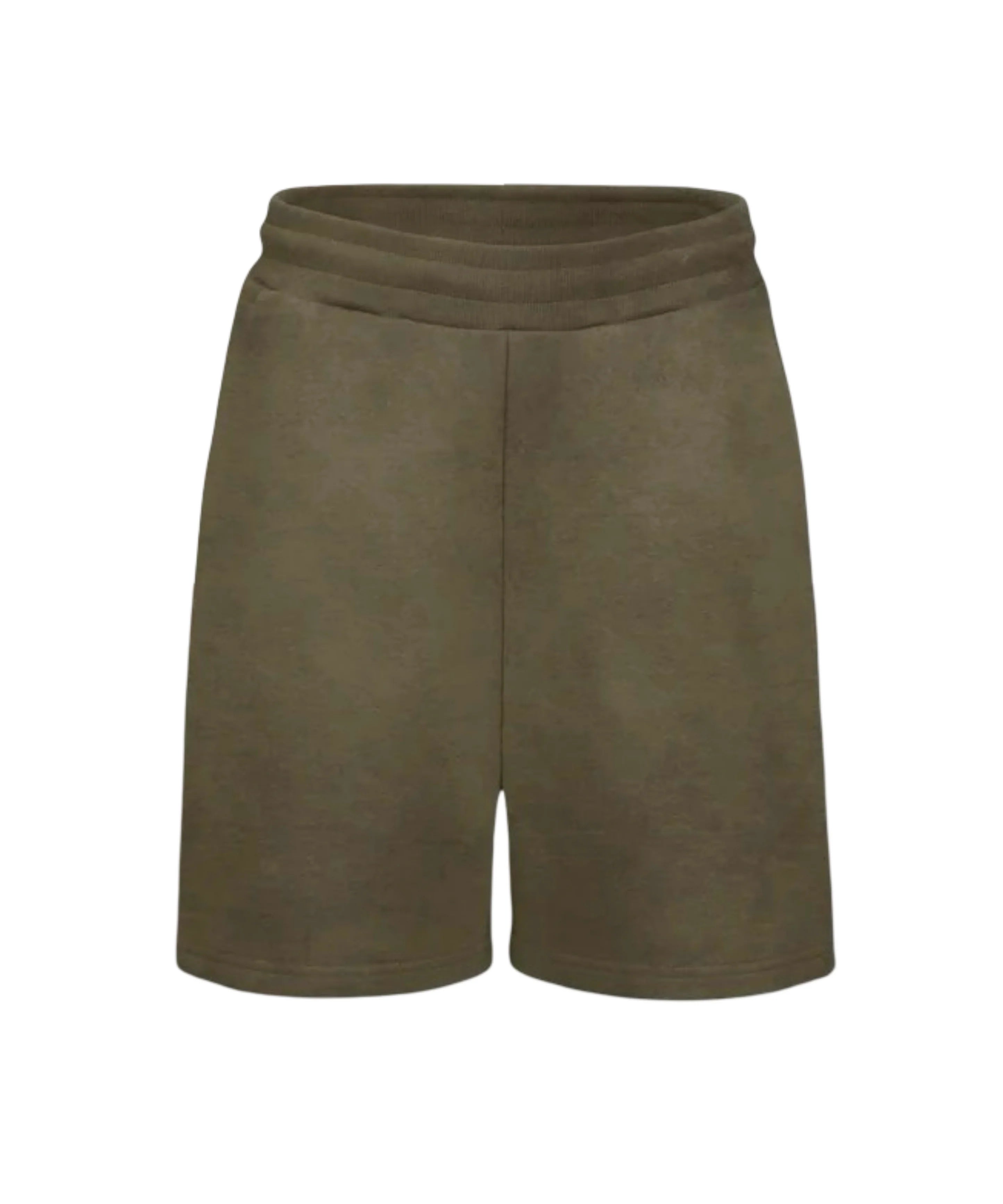 Short On The Ket Vert – short en coton premium vert uni avec cordon de serrage, vu de face