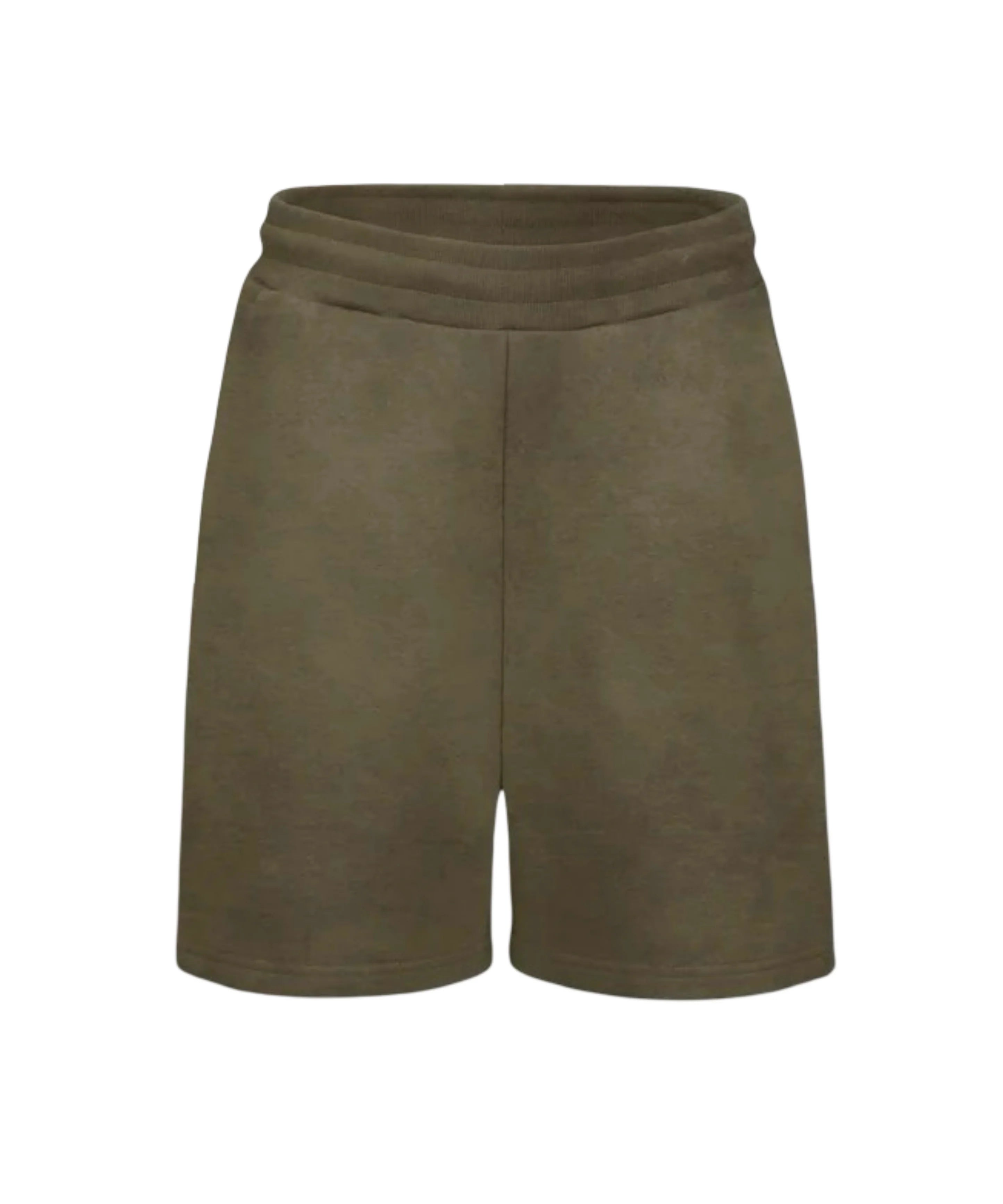 Short On The Ket Vert – short en coton premium vert uni avec cordon de serrage, vu de face