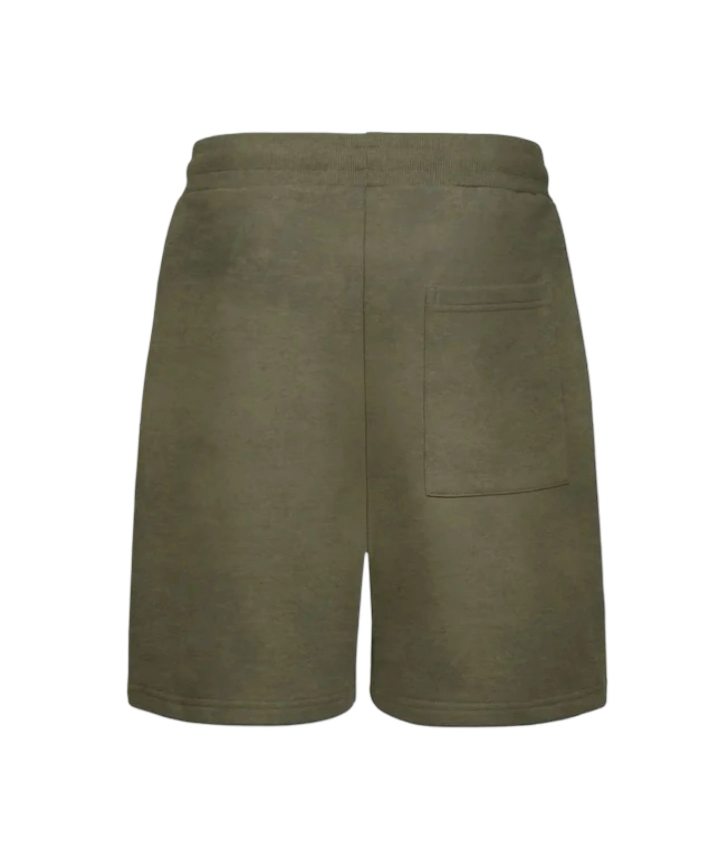 Short On The Ket Vert – short en coton premium vert uni avec cordon de serrage, vu de dos
