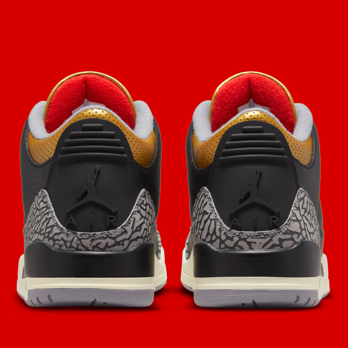 Jordan 3 Retro "Black Cement Gold"