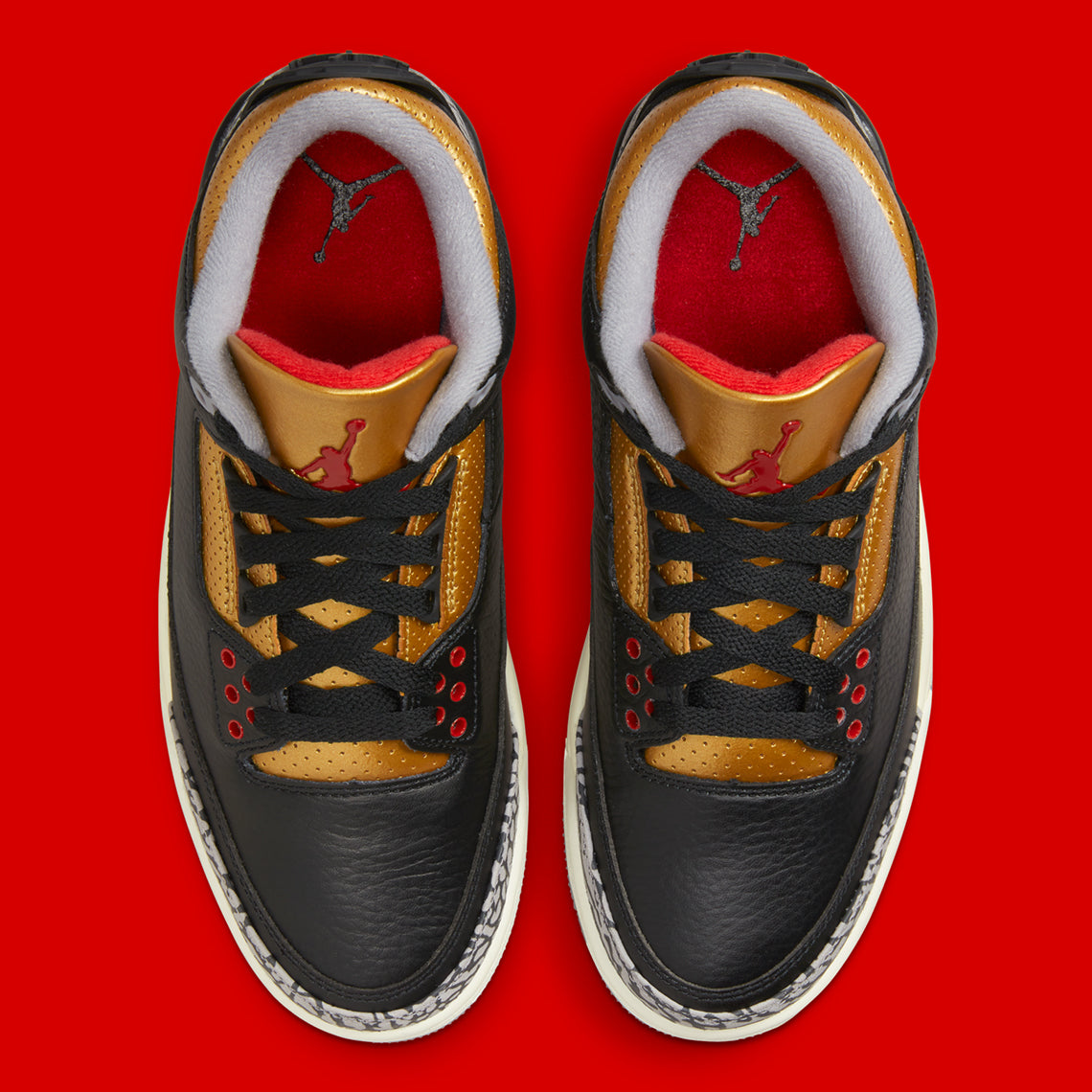 Jordan 3 Retro "Black Cement Gold"
