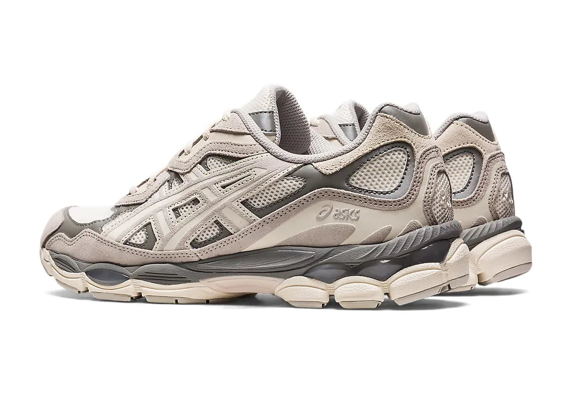 ASICS Gel-NYC Oyster Grey – sneaker rétro running moderne en mesh et cuir avec technologie GEL et coloris gris neutre