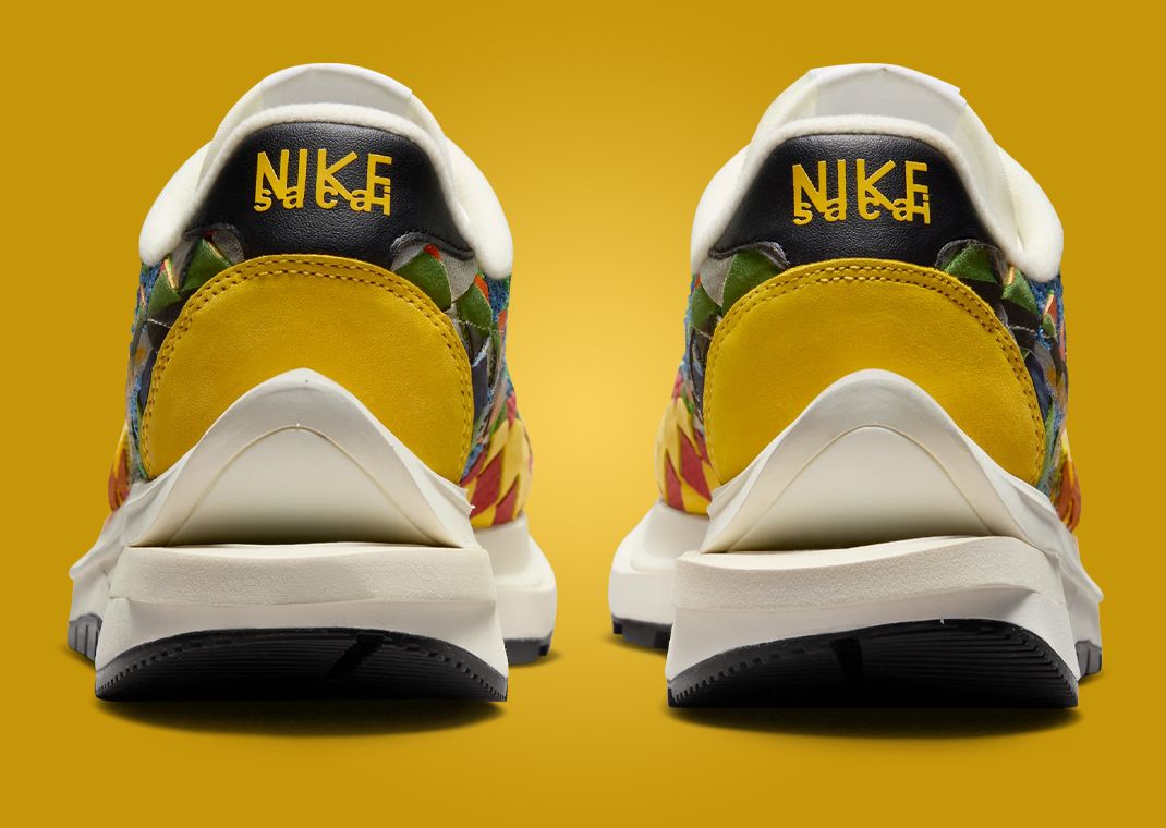 Nike VaporWaffle sacai Jean Paul Gaultier Green Gusto – chaussures hybrides avant-gardistes, vue arrière