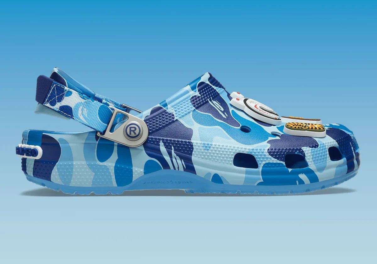 Crocs Classic Clog A Bathing Ape ABC Camo Blue – GlobalSneakers