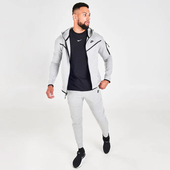 Nike Sportswear Tech Fleece Full Zip Hoodie & Joggers Set Grey