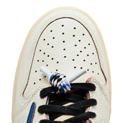 Baskets Jordan 1 Low OG SP Travis Scott x Fragment – coloris Sail Military Blue avec Swoosh inversé