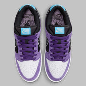 chaussure de ville Nike SB Dunk Low Hayley Wilson  , noir , violet , blanc , bleu , semelle confortable , vue de haut