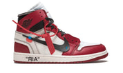 Air Jordan 1 Retro High Off-White Chicago – sneakers rouges, blanches et noires avec design déconstruit signé Virgil Abloh, vue de face