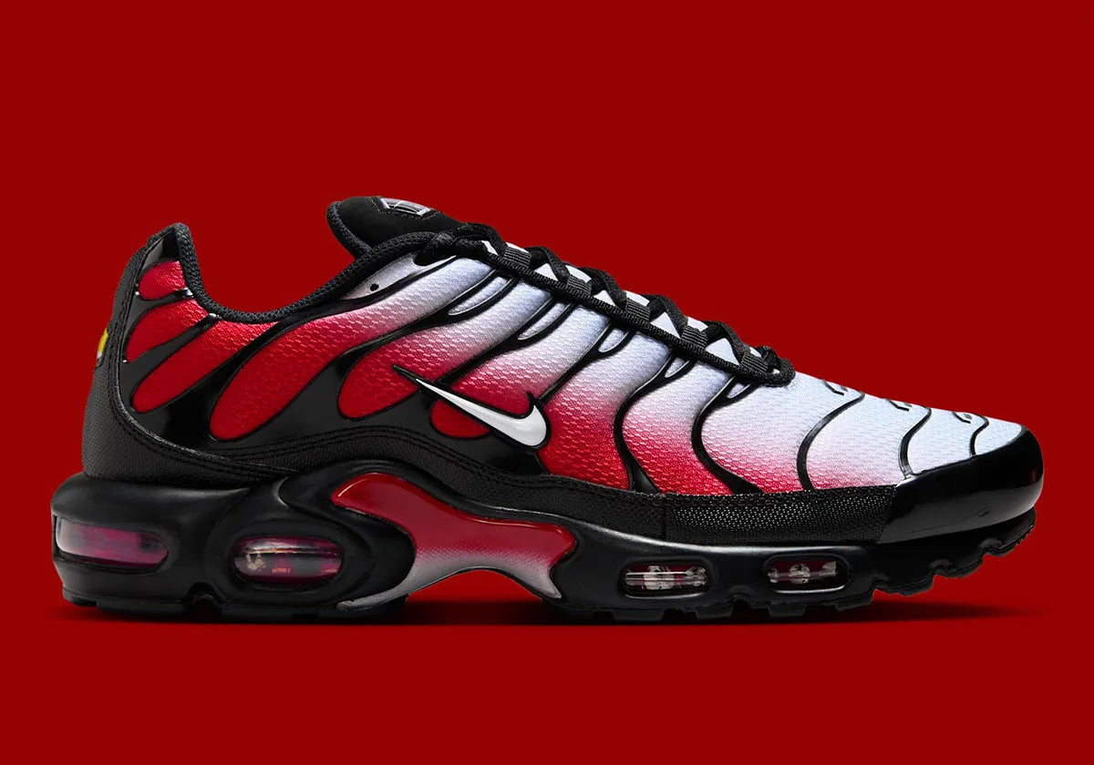 Nike Air Max Plus Pure Platinum University Red Black White 