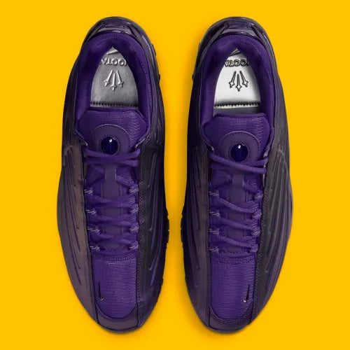 Nike Hot Step 2 Drake NOCTA Eggplant – sneaker violette métallisée avec technologies Zoom Air et G-Tek, collaboration Nike x Drake, vue de haut