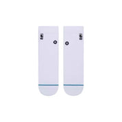 Stance NBA Logoman ST QTR blanche – chaussettes NBA courtes avec logo officiel et coton premium , vue de face