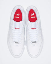 chaussure de ville air max 1 supreme triple white, semelle confortable, vue de haut