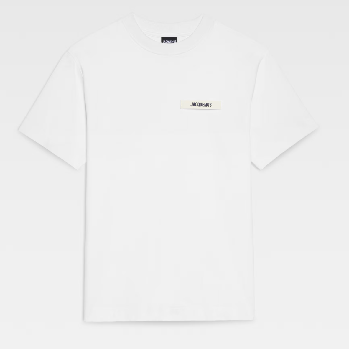 tee shirt jacquemus blanc gros grain , oversize , vue de face