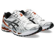 ASICS Gel-Kayano 14 White Piquant Orange – sneaker blanche mesh avec accents orange vif et amorti GEL
