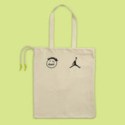 jumpman jack travis scott sac en tissu beige et jaune