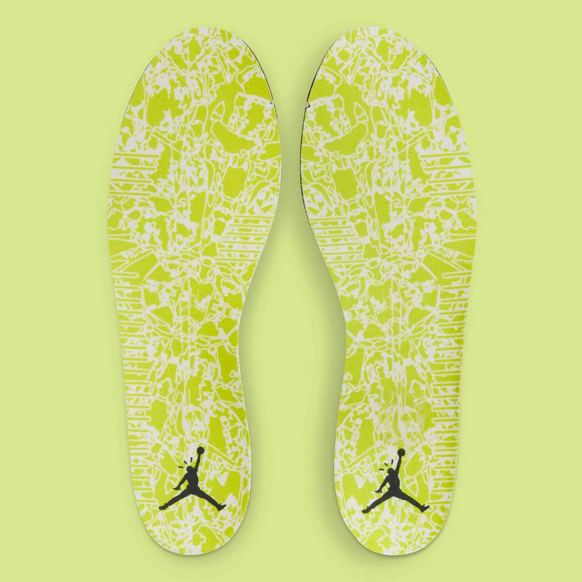 Semelle de la jumpman jack travis scott beige et jaune