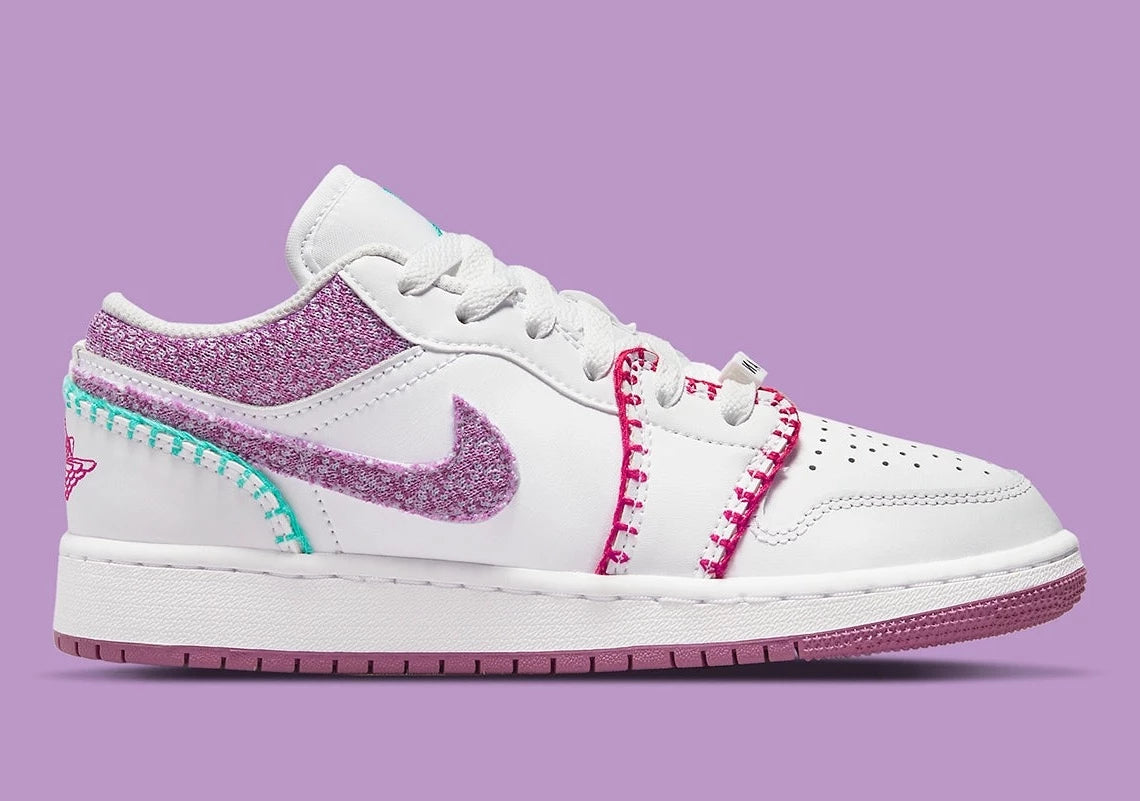 Air Jordan 1 Low White Light Bordeuax