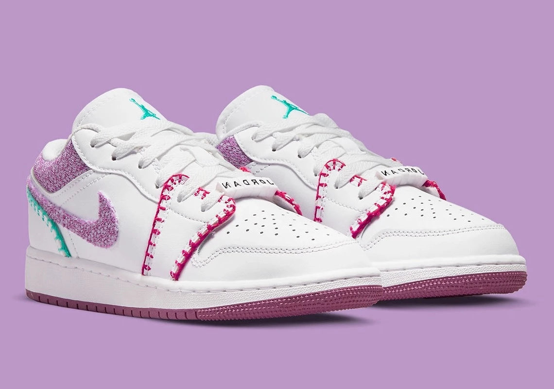 Air Jordan 1 Low White Light Bordeuax